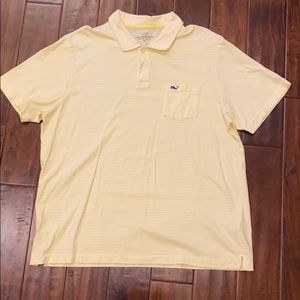 Vineyard Vines men’s yellow & white shirt -size XL